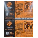 2- 12ct boxes of taste of dfw k-cups
