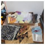 Assorted quilt and embroidery unfinished pieces