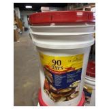 90 Days Morningside survival food. Bucket little