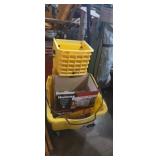 Mop bucket and ringer and small heater