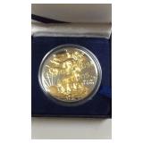 2010 1oz silver american eagle 24k gilded w