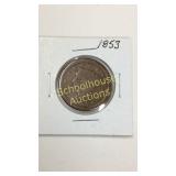 1853 large cent