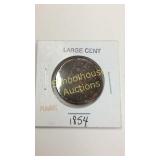 1854 large cent