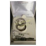 Sterling and rhinestone hoops Earrings