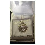 Small sterling sun pendant