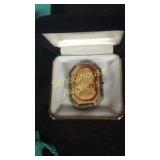 Silver cameo locket brooch