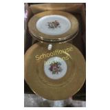 Misc gold rims plates