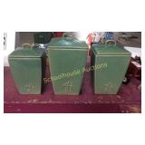 3pc pottery canister set