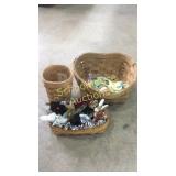 2 longaberger baskets and 1 unmarked basket