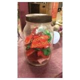 Gallon jar of cookie cutters