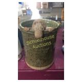 Large pottery vase with face