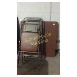 Card table and 4 folding chairs