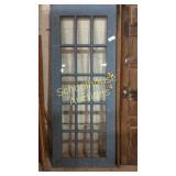 Old wood door with glass panels