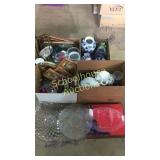 Group of boxes with decorative items