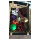Small box of dog toys