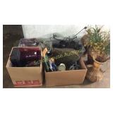 Group of boxes with decorative items