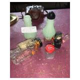 Green color Salt an pepper shakers advertising