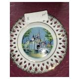 Disney Gold dimmed plate of princes castle