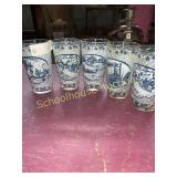 5 Currier and Ives tumblers