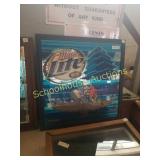 Large Miller Lite advertising mirror.