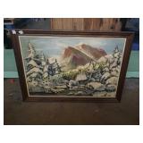 Large oil paintings with deer