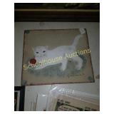 Wood kitty picture. Measurement are 13in x 11in