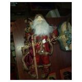 Cool santa figure with fur. About 19 in tall