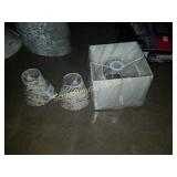 Group of 4 small lamps shades