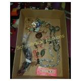 Group of oriental items.  Fan, keychains,