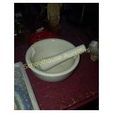 Morter and pedestal.