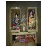 Group of oriental dolls