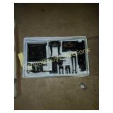 Group of black doll furniture