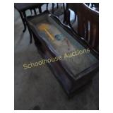 Wooden plant stand with metal insert