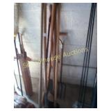 Yard tools and sledgehammer