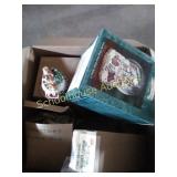 Large box of Christmas decor