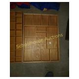 Pair of wood shelves