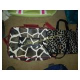 Group of animal print purses