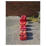 Group of gas cans