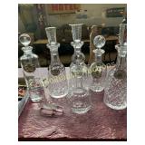 Cut glass beverage containers with bone China by