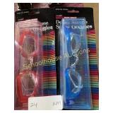 Silicone fog free leak free goggles 4 pair