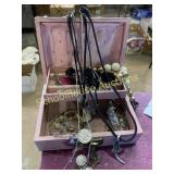 Loaded jewelry box with key and fashion jewelry