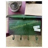 John Deere Green house mail box With newspaper