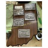 Indiana Heritage belt buckles solid pewter