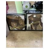 Cowboy vest and skirt in shadow boxes for decor