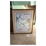 Large artwork map of The Leward Islands