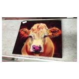 Canvas cow painting