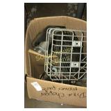 Box of parts. Box says Dixie chopper mower parts