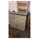 Metal cabinet. Formica top?