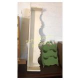 2 decorative painted wood. Shelf and magazine