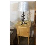 Cute entry/phone table & rustic lamp